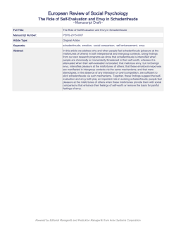 European Review of Social Psychology