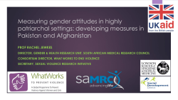 Measuring gender attitudes in highly patriarchal settings: developing
