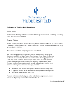 - the University of Huddersfield Repository