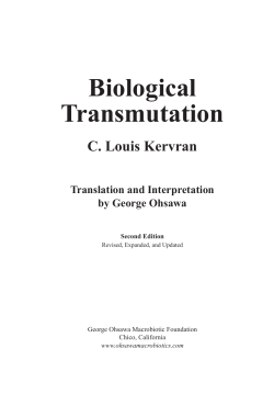 Biological Transmutation