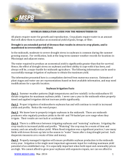 Soybean Irrigation Guide - Mississippi Soybean Promotion Board
