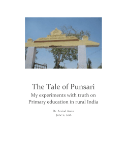 The Tale Of Punsari My experiments with truth on primary education