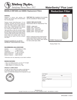 Spec Sheet - ProDrinkingFountains