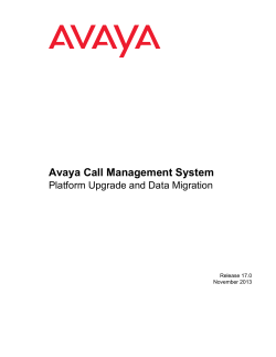 Avaya Call Management System Platform Upgrade and Data Migration