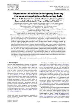 Experimental evidence for group hunting via eavesdropping in