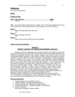 History - Government College University Faisalabad