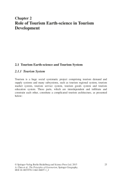 Role of Tourism Earth-science in Tourism Development