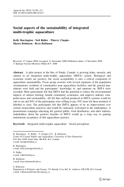 Social aspects of the sustainability of integrated multi-trophic