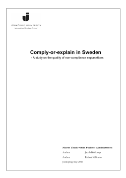Comply-or-explain in Sweden
