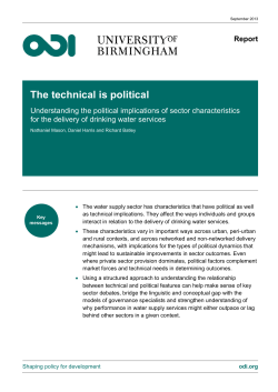 The technical is political - Overseas Development Institute