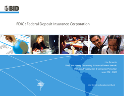 FDIc : Federal Deposit Insurance corporation