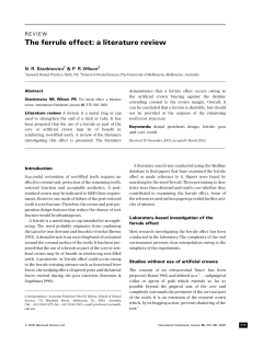 The ferrule effect: a literature review