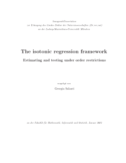 The Isotonic Regression Framework