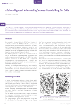 A Balanced Approach for Formulating Sunscreen Products Using