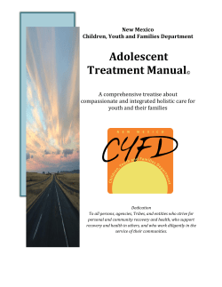 Adolescent Treatment Manual&copy;