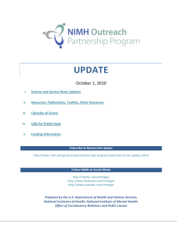 NIMH Outreach - NAMI Lexington