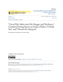 Gendered Eating Spaces in Eudora Welty`s