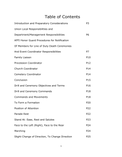 Table of Contents - AFFI Honor Guard