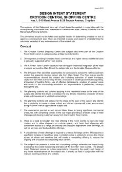 design intent statement - Maroondah City Council