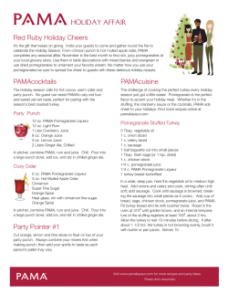 Red Ruby Holiday Cheers PAMAcocktails Party Pointer #1