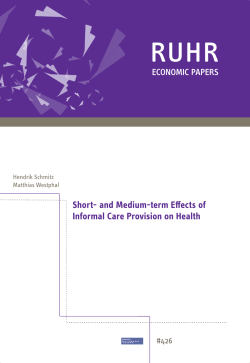 Short- and Medium-term Effects of Informal Care Provision