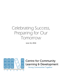 Celebrating Success, Preparing for Our Tomorrow
