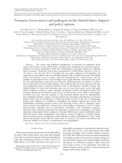 Nonnative forest insects and pathogens in the United States