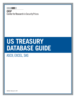 us treasury database guide - The Center for Research in Security