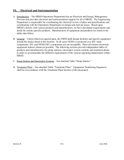 IX. Electrical and Instrumentation