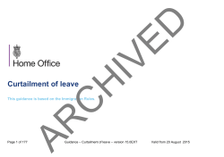 Curtailment of leave - UK Visas and Immigration