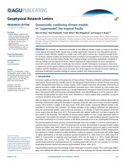 Dynamically combining climate models to supermodel the tropical