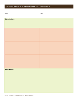 GRAPHIC ORGANIZER FOR ANIMAL SELF-PORTRAIT