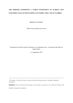are merger conditions a viable instrument to achieve non