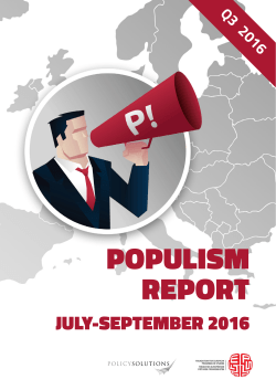 populism report - Policy Solutions