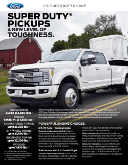 2017 Ford Super Duty Pickup Trailer Towing Selector