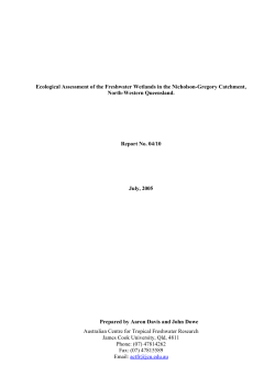 Ecological Assessment of the Freshwater Wetlands in the Nicholson