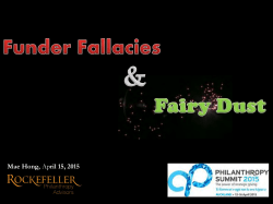 Funder Fallacies and Fairy Dust