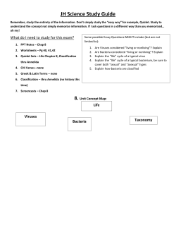 JH Science Study Guide