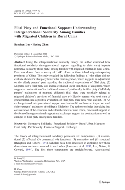 Filial Piety and Functional Support: Understanding Intergenerational