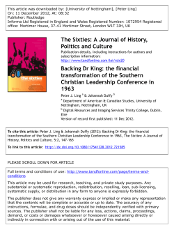 Backing Dr King: the financial transformation of the Southern