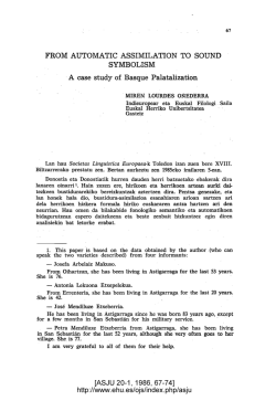 FROM AUTOMATIC ASSIMILATION TO SOUND SYMBOLISM