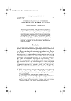 Number comparison and number line estimation rely on different
