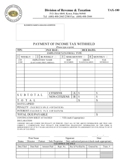 Income Tax Withheld Form