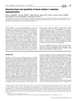 Structural basis and specificity of human otubain 1