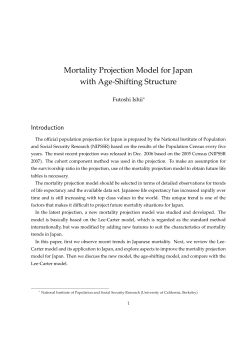 Mortality Projection Model for Japan with Age