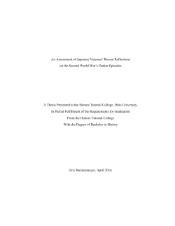 An Assessment of Japanese Veterans` Recent Reflections on the