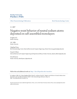 Negative resist behavior of neutral sodium atoms - Purdue e-Pubs