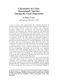 Queensland Churches During the Great Depression