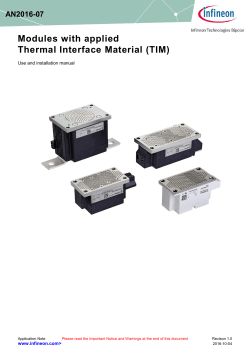 Modules with applied Thermal Interface Material (TIM)