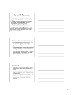Section 13: Pheromones